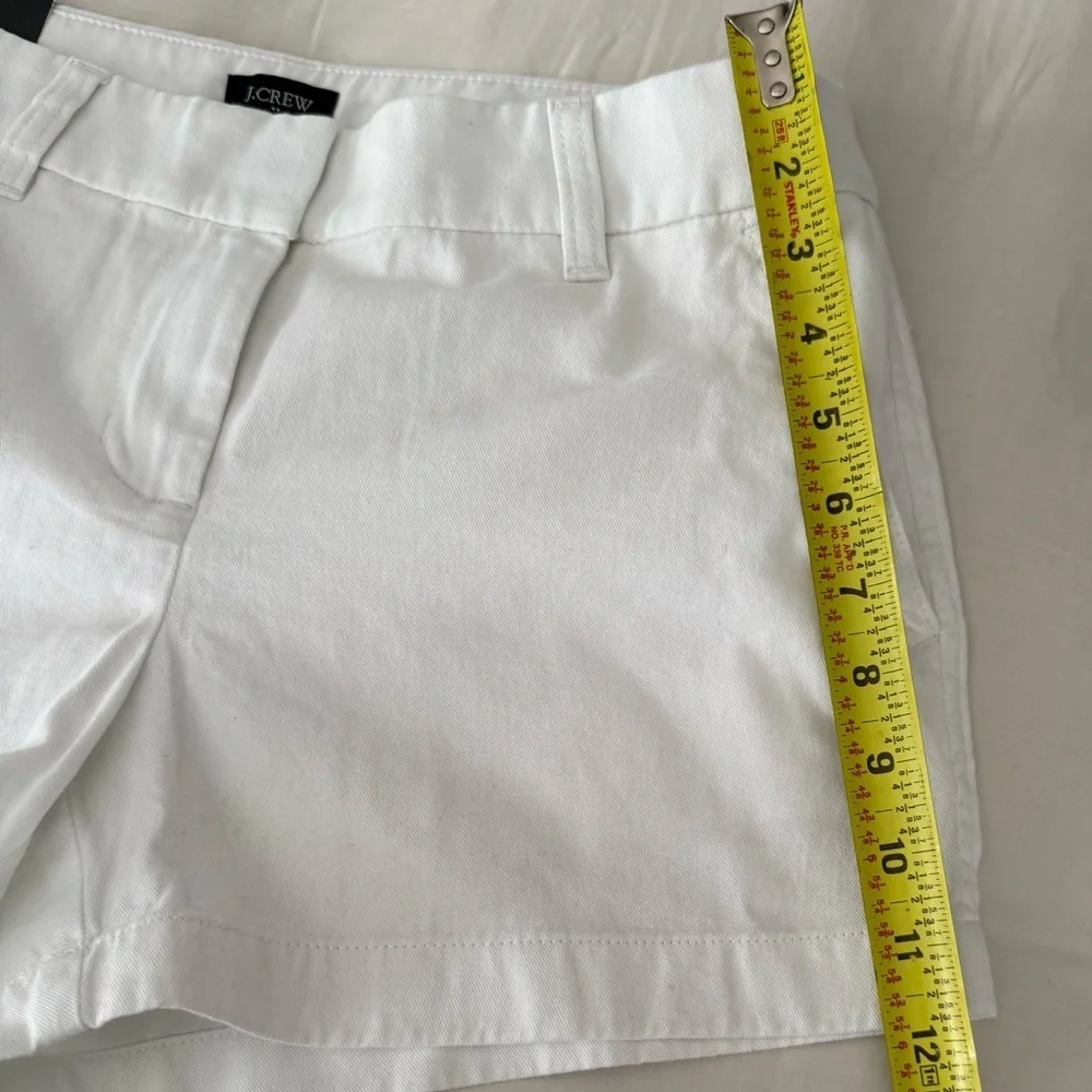 J. Crew Women's White Cotton Chino Bermuda Shorts